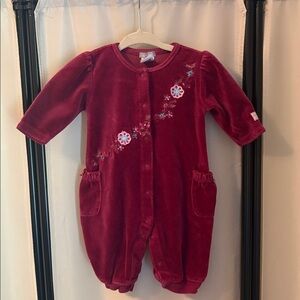 Vintage Carter's Burgundy Baby outfit